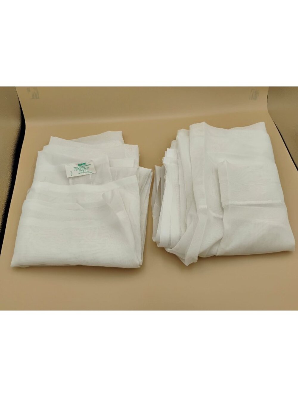 Vintage Sears Sheer White Curtains 62" L X 118" W Imported Fabric Made In USA